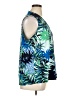 IMAN Tropical Green Sleeveless Blouse Size 1X - photo 4
