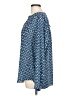 Zac & Rachel 100% Polyester Chevron-herringbone Blue Long Sleeve Blouse Size L - photo 5