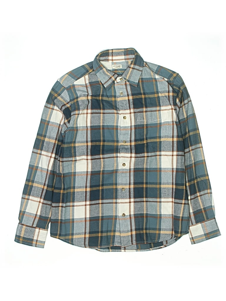 Crewcuts Outlet Kids' Long Sleeve Button Down Shirt In Blue