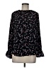 Banana Republic 100% Polyester Print Black Long Sleeve Blouse Size M - photo 1