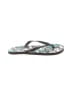 Assorted Brands Tropical Teal Black Flip Flops Size Lg - photo 1