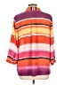 Investments 100% Polyester Color Block Orange 3/4 Sleeve Blouse Size L - photo 2