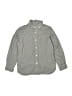 Gap Kids 100% Cotton Chevron-herringbone Gray Long Sleeve Button-Down Shirt Size 10 - photo 1