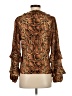 Zara 100% Polyester Brown Long Sleeve Blouse Size S - photo 2