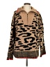 John & Jenn Animal Print Brown Pullover Sweater Size L - photo 1