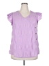 Shein Curve Purple Short Sleeve Blouse Size 20 Plus (4) - photo 1