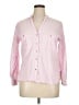 Zara Hearts Pink Long Sleeve Button-Down Shirt Size XL - photo 1