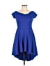 Unbranded Solid Blue Cocktail Dress Size M - photo 1
