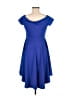 Unbranded Solid Blue Cocktail Dress Size M - photo 2