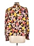 Who What Wear 100% Polyester Floral Brown Yellow Long Sleeve Blouse Size L - photo 2