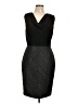 Ellen Tracy Chevron-herringbone Black Cocktail Dress Size 12 - photo 1