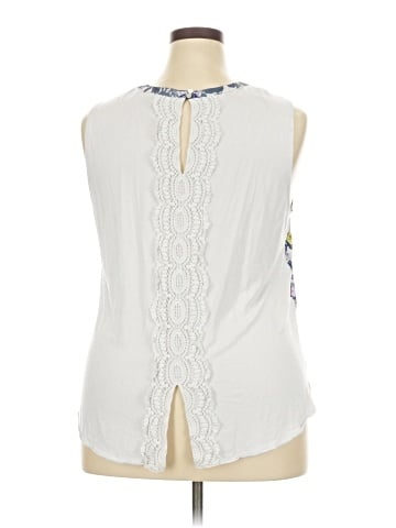 Pale Sky Sleeveless Blouse (view 2)