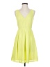 Alex + Alex 100% Polyester Solid Yellow Cocktail Dress Size 2 - photo 1