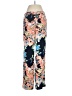 Chico's 100% Polyester Floral Blue Casual Pants Size Med (1) - photo 1