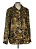 Jordan 100% Polyester Paisley Gold Long Sleeve Blouse Size L - photo 1