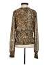 Divided by H&M 100% Polyester Animal Print Brown Long Sleeve Blouse Size 4 - photo 2