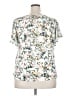 PREMISE 100% Polyester Floral Ivory Short Sleeve T-Shirt Size 2X - photo 2
