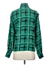 Jaeger Houndstooth Green Long Sleeve Blouse Size S (estimated) - photo 2