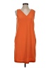 Promod 100% Polyester Solid Orange Casual Dress Size EU (FR) 36 / US 4 - photo 1