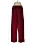 Unbranded 100% Polyester Solid Burgundy Casual Pants Size M - photo 1