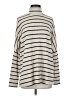 Eri + Ali Stripes Silver Long Sleeve Top Size S - photo 1