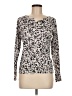 Peck & Peck Silver Long Sleeve Top Size M - photo 1