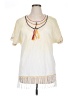 Delila Ivory Short Sleeve Blouse Size XL - photo 1