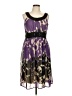 Jonathan Martin 100% Polyester Print Purple Cocktail Dress Size 12 - photo 1