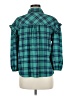 Sugarlips 100% Polyester Plaid Green 3/4 Sleeve Blouse Size M - photo 2