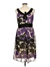 Jonathan Martin 100% Polyester Print Purple Cocktail Dress Size 12 - photo 2