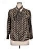 Chico's 100% Polyester Brown 3/4 Sleeve Blouse Size Lg (2) - photo 1
