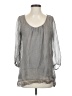 Prontomoda Giusy 100% Silk Gray Blouse Size S - photo 1