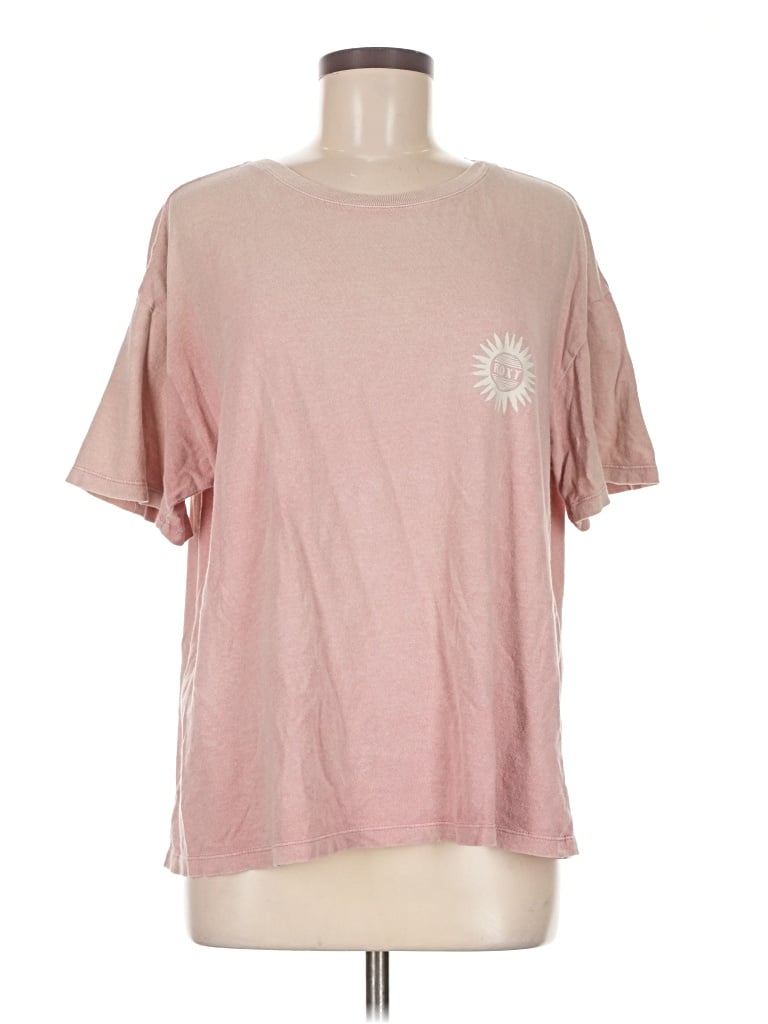 Pre-owned Roxy Short Sleeve T-shirt In Pink