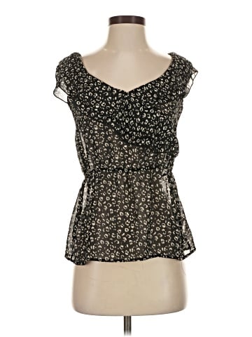 Blue Sketch Short Sleeve Blouse (view 1)