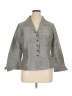 MSK Houndstooth Gray 3/4 Sleeve Button-Down Shirt Size 14 (estimated) - photo 1