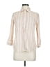 J.Crew 100% Linen Stripes Ivory Long Sleeve Blouse Size 6 - photo 1
