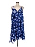 Calvin Klein 100% Polyester Graphic Blue Cocktail Dress Size M (estimated) - photo 1