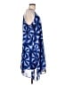 Calvin Klein 100% Polyester Graphic Blue Cocktail Dress Size M (estimated) - photo 4