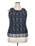 Alfani Blue Sleeveless Blouse Size 2X - photo 1