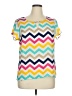 New Directions 100% Polyester Yellow Short Sleeve Blouse Size XL (petite) - photo 1