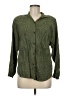 Assorted Brands 100% Rayon Animal Print Green Long Sleeve Button-Down Shirt Size M - photo 1
