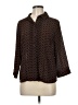 Covington 100% Polyester Brown 3/4 Sleeve Blouse Size M - photo 1