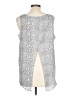 Attention 100% Polyester Silver Sleeveless Blouse Size L - photo 2