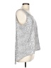 Attention 100% Polyester Silver Sleeveless Blouse Size L - photo 4