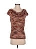 W by Worth 100% Polyester Orange Short Sleeve Top Size P (petite) - photo 1