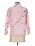 Amanda Gray Floral Pink 3/4 Sleeve Blouse Size S - photo 2