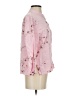 Amanda Gray Floral Pink 3/4 Sleeve Blouse Size S - photo 4