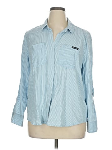 CALVIN KLEIN JEANS 3/4 Sleeve Button-Down Shirt (view 1)