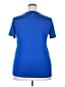 Daisy Solid Blue Short Sleeve T-Shirt Size 1X - photo 2