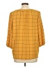 Olivia & Martin 100% Polyester Yellow 3/4 Sleeve Blouse Size L - photo 2